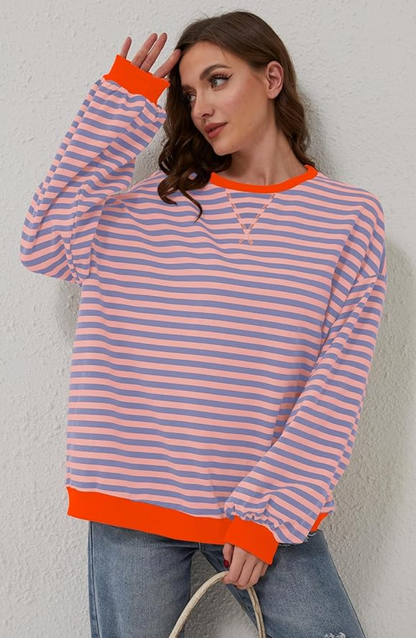 SANNE™ | GESTREEPTE OVERSIZED-PULLOVER