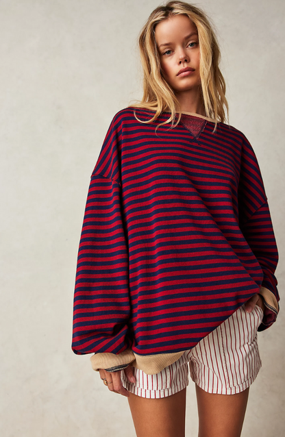 SANNE™ | GESTREEPTE OVERSIZED-PULLOVER