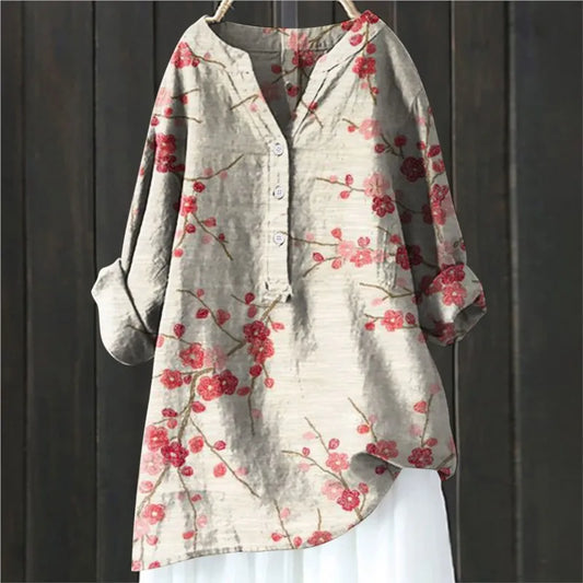 Mabell™ | Katoenen Bloemenblouse