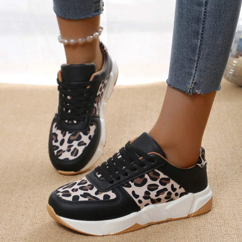 Sherri™ | Sneakers met Luipaard Print