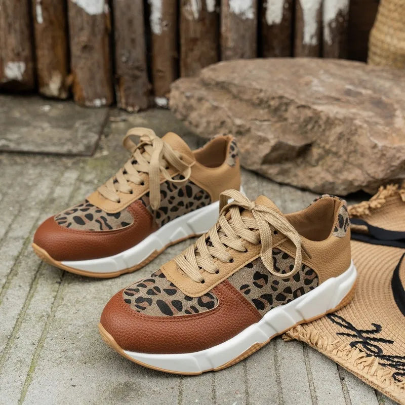 Sherri™ | Sneakers met Luipaard Print